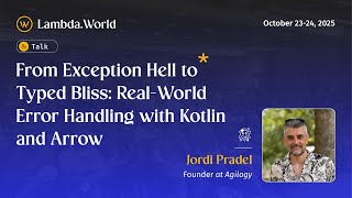From Exception Hell to Typed Bliss: Real-World Error Handling with Kotlin and Arrow by Jordi Pradel