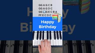 Happy Birthday Piano Tutorial 🥳 #Shorts #Piano #Pianotutorial
