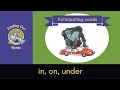 Anticipating Words: in, on under