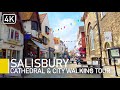 Walking in Salisbury England | Town and Cathedral 4K 60fps (UHD)