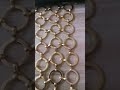 Display of finished gold metal ring mesh