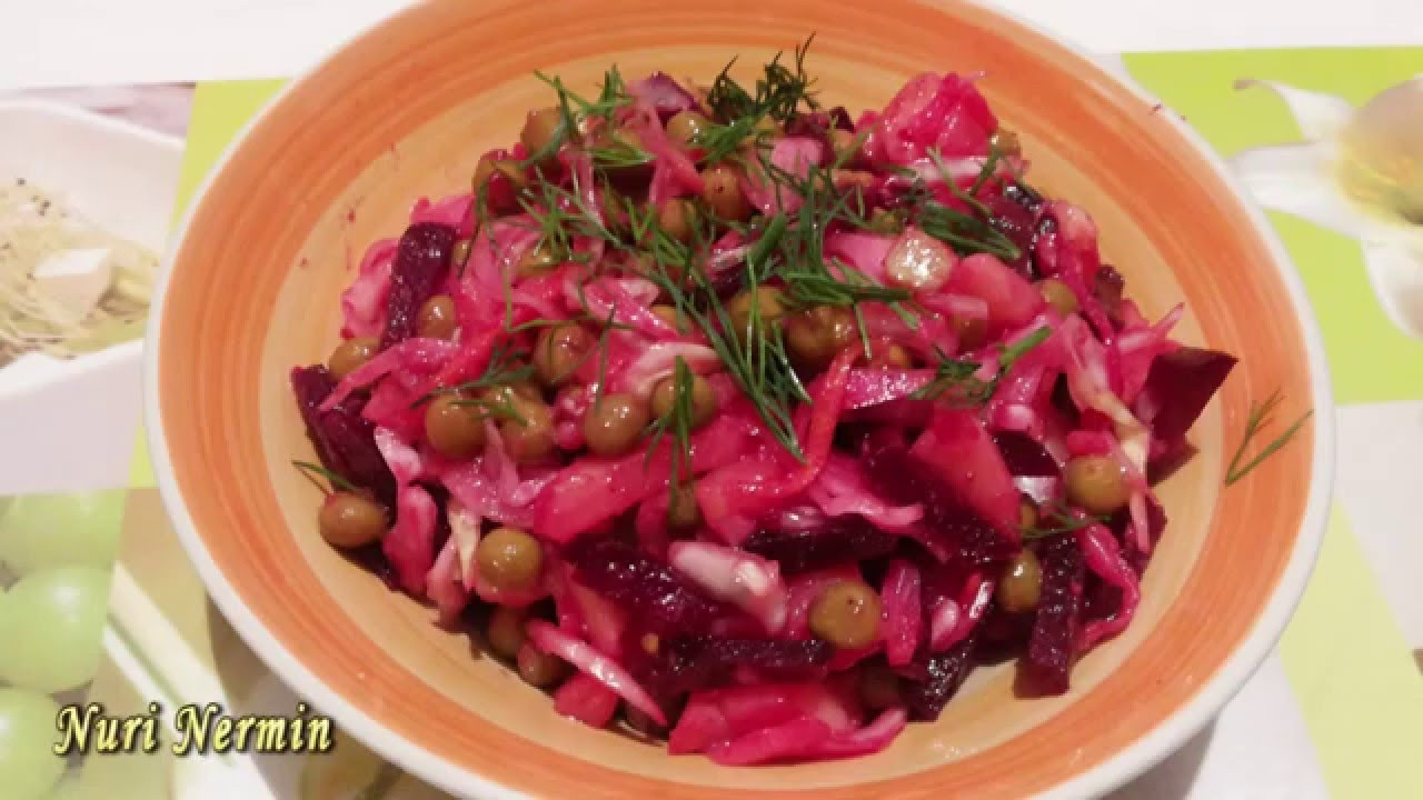 Салат Винегрет с квашеной капустой - YouTube