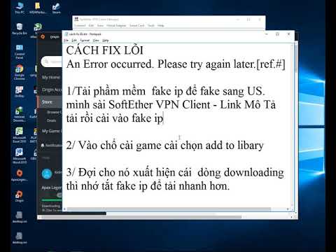 Cách Fix Lỗi An Error occurred. Please try again later.[ref.#]khi cài game  | Apex Legend