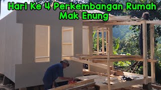 Hari Ke 4 Perkembangan Rumah Mak Enung Sudah Ke Tahap Pembuatan Kanopi halaman Depan