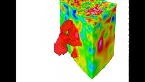3D seismic slice revealing geobody.