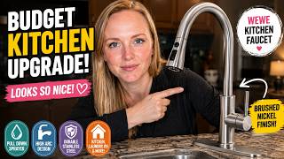This Amazon Kitchen Faucet Looks WAY More Expensive 👀 WEWE Brushed Nickel Kitchen Faucet Review