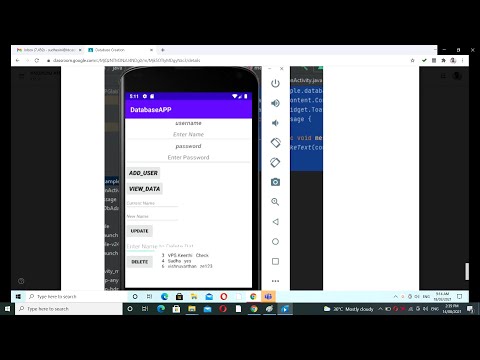 Demonstration of Android-SQLite Database operations using IntelliJ software -  Part I