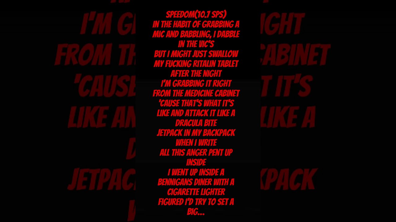 Fastest Eminem Verses 3 Speedom Tech9 10 7 Sps 