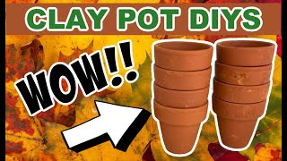 🤯 YOU WON'T BELIEVE WHAT I MADE USING TERRA COTTA CLAY POTS | DIY FALL HOME DECOR | Our Gray House Net Worth
