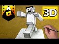 Como dibujar a steve de minecraft en 3d