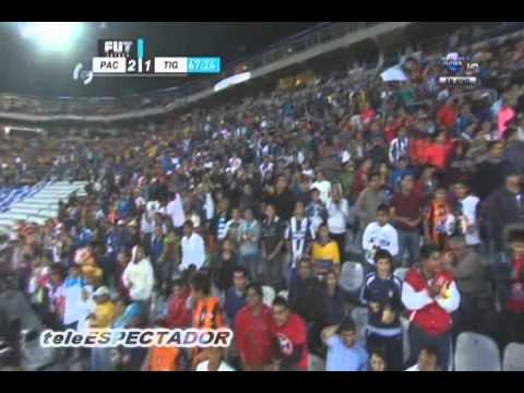 Golazo de media cancha de Ludueña -- PACHUCA vs TIGRES