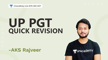 UP PGT Quick Revision | AKS Rajveer | NTA UGC NET | Unacademy Live