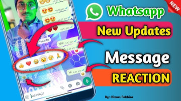 WhatsApp Message ♥️Reaction feature!! How to use WhatsApp massage Reaction!!New Update #whatsapp