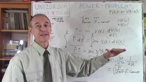 Unizor - Physics4Teens - Mechanics - Problems on Power