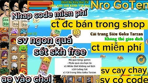 Nro lậu Mới - Sever Mới Đang test 2 ct đc bán trong shop SV tên là Nro GoTen có sét skh ct cx ngon