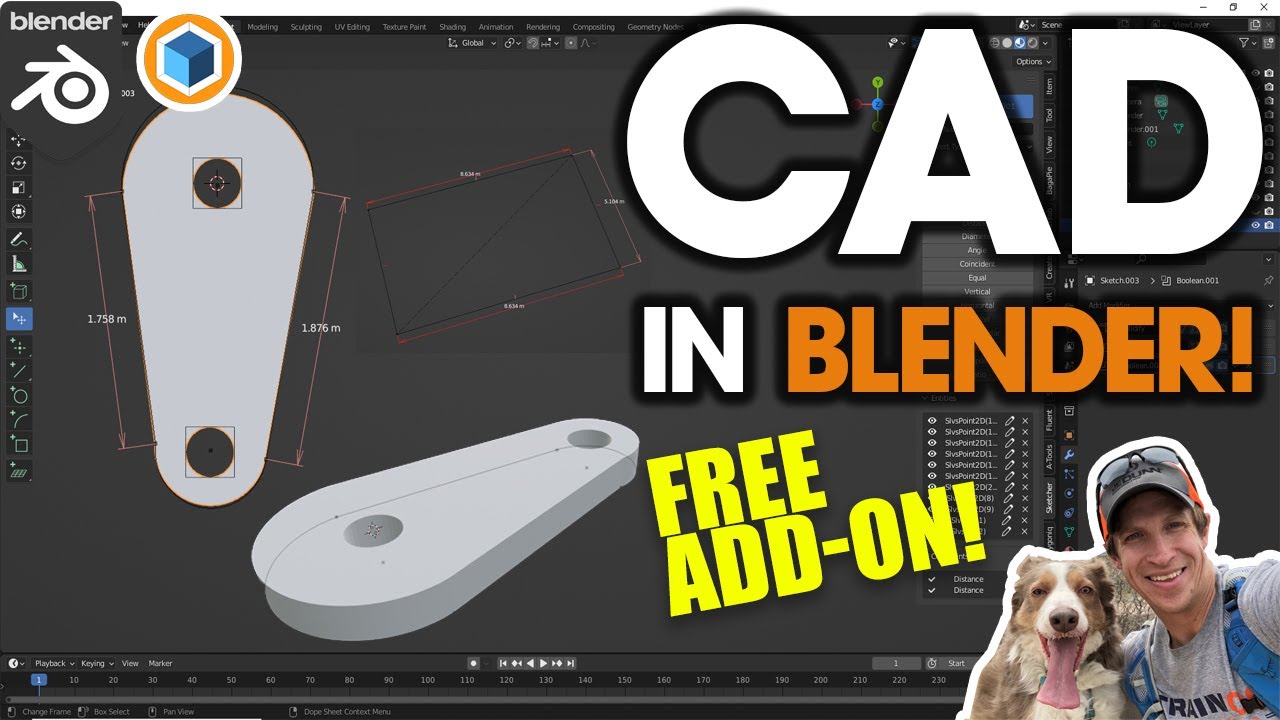 CAD for Blender is FINALLY HERE! (Free Add-On!) -