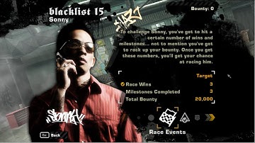 Part 2 | Need For Speed Most Wanted. Blacklist 15 Sonny. Race Events