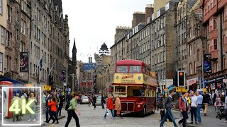 Эдинбург, Шотландия | Старый город, центр города, королевская миля, замок | Виртуальная ходьба 4K