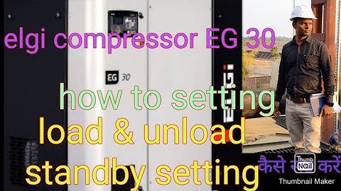elgi compressor load unload pressure parameter setting
