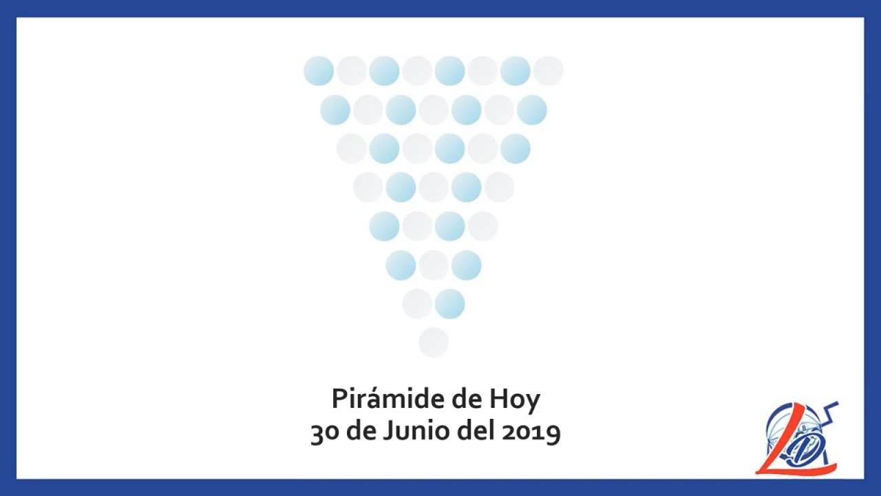 Pirámide del 30 de Junio del 2019 (Pirámide de la suerte, Pirámide del día, Pirámide de Hoy) numeros ganadores para el dia de hoy