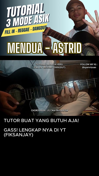 TUTORIAL MENDUA ASTRID VERSI REGGAE