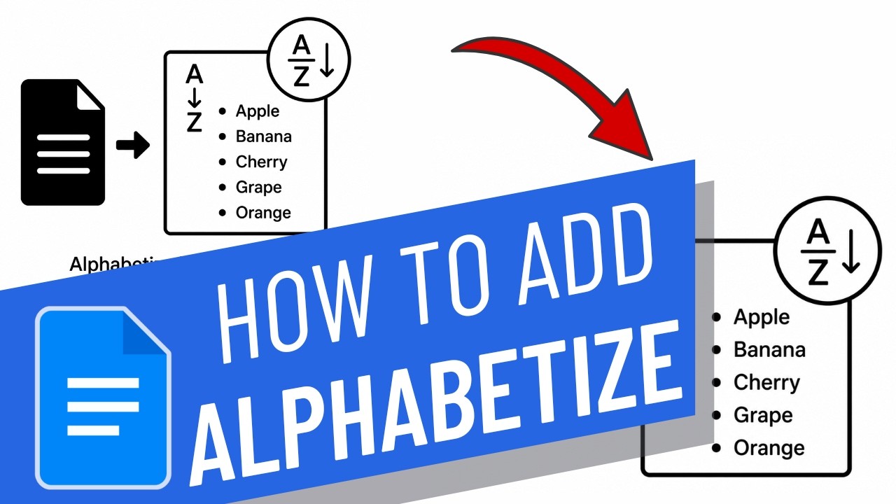 How to alphabetize in google docs - YouTube