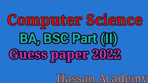 BA  Computer Science guess paper 2022  punjab university | ba bsc part 2 computer guess 2022