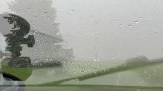 Visibility Low as Hail Pelts Central Iowa