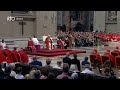 Messe de la pentecte 2024 prside par le pape franois  rome