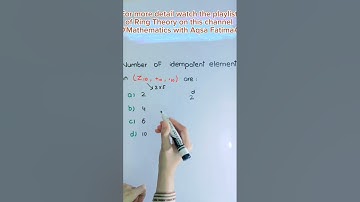 Number of idempotent elements in Z10 #idempotent law #mathematics #ppsc #fpsc #maths #tricks