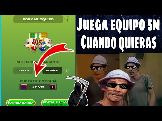 Hack para jugar en equipo 5m | como jugar en equipo 5m sin big win | apk parchís star class=