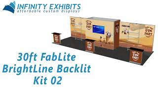 30ft FabLite BrightLine Backlit Kit 02 - Infinity Exhibits
