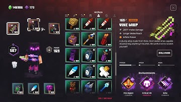 Minecraft Dungeons Vine Whip Poisonous Spider Build Apoc+16 run