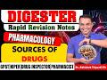 D- 327 | Sources of Drugs - Pharmacology | Rapid revision notes #Pharmacology #digester