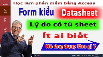 Form Datasheet trong MS Access ứng dụng làm phần mềm thực tế | NT Software