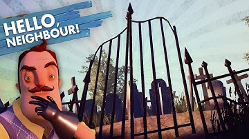SECRET HIDDEN GRAVEYARD and OUTSIDE THE MAP (Hello Neighbor Alpha 2 / Hello Neighbour Gameplay)