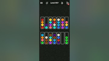 Ball Sort Color Water Puzzle Solution Level 847