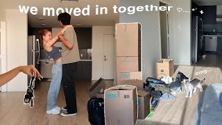 I MOVED OUT WITH MY BOYFRIEND (moving day, unpacking, & building furniture)