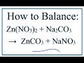 Balancing Chemical Equations with Polyatomic Ions