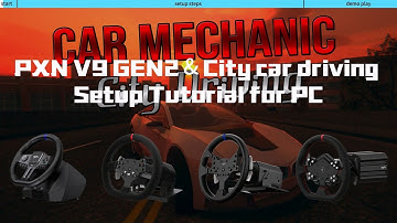 PXN V9 GEN2 Wheel Racing Simulator & PC City Car Driving Setup Tutorial. #pxn #simulator #tutorial