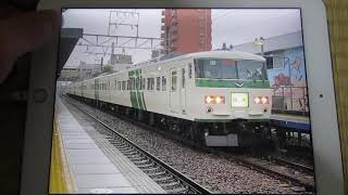 写真で振り返る　JR東日本185系　ストライプ色