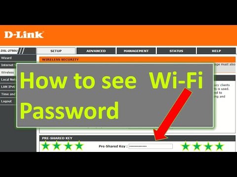 How to see pre shared key or wifi password of a dlink router Dsl