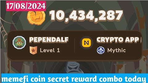 memefi coin secret reward combo today 17/08/2024