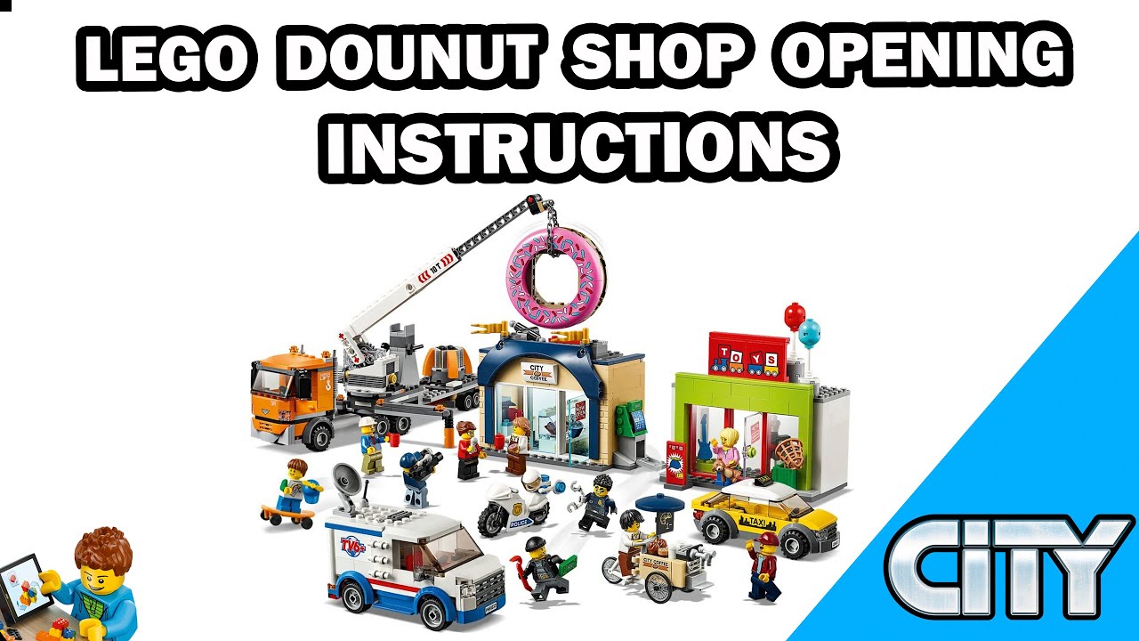 Teknologi midnat budbringer LEGO INSTRUCTIONS - Donut Shop Opening - CITY - LEGO Set 60233 - YouTube