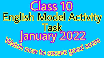 Class 10 English Model Activity Task,January 2022#Class10english#WBBSE#EngModelActivityTaskClass10