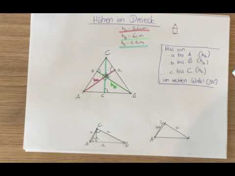 Konstruktion: Rechtwinkliges Dreieck mit zwei Höhen