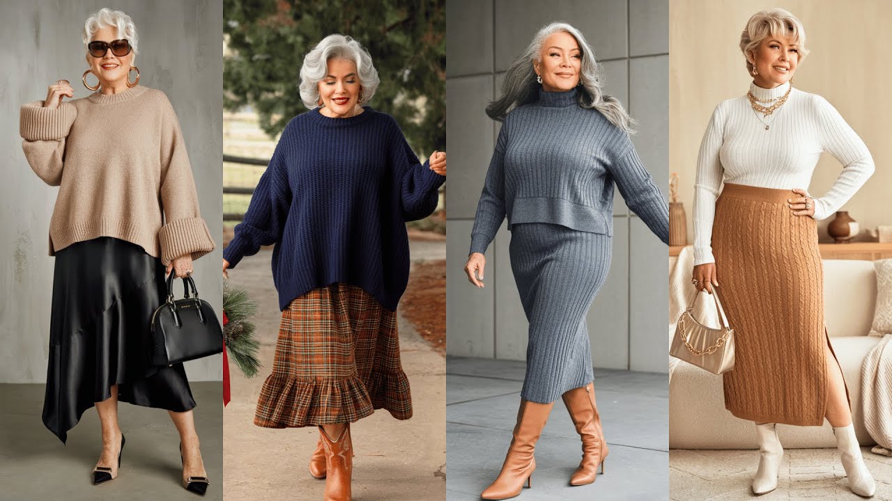 2025 FASHION TRENDS: Winter Fashion Secrets for Women Over 60 |  Skirt and Sweater Trends