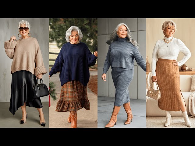 2025 FASHION TRENDS: Winter Fashion Secrets for Women Over 60 | Skirt and  Sweater Trends