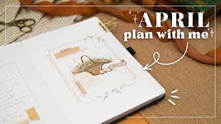 April BuJo Plan With Me ✨ dainty cottagecore theme ✨