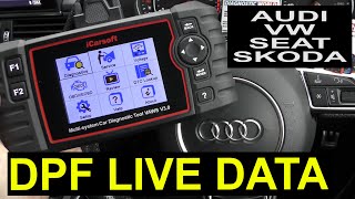 What Kind of DPF Live Data does iCarsoft VAWS V3.0 for VW Audi Seat Skoda - The Answer screenshot 4